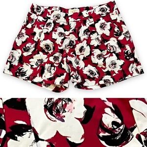 Kate Spade Shorts Pleated Floral Print Preppy Kids 14/Womens XS